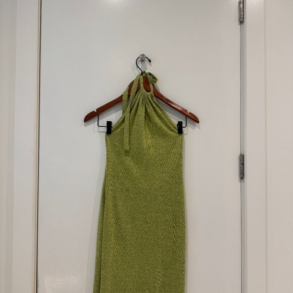Green Halter Mini Dress – Size S - Picture 7 of 8